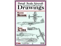 Gloster Meteor & Siebel Si-204 (1/144) Detail  Scale  Aircraft  Drawings